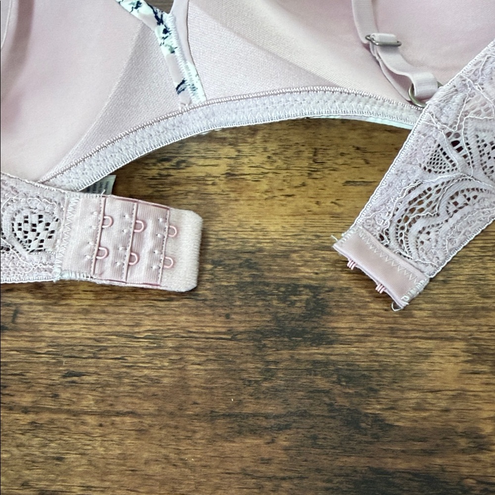 Lucky Brand Blush Pink Floral Lace Trim Bra - Picture 7 of 8